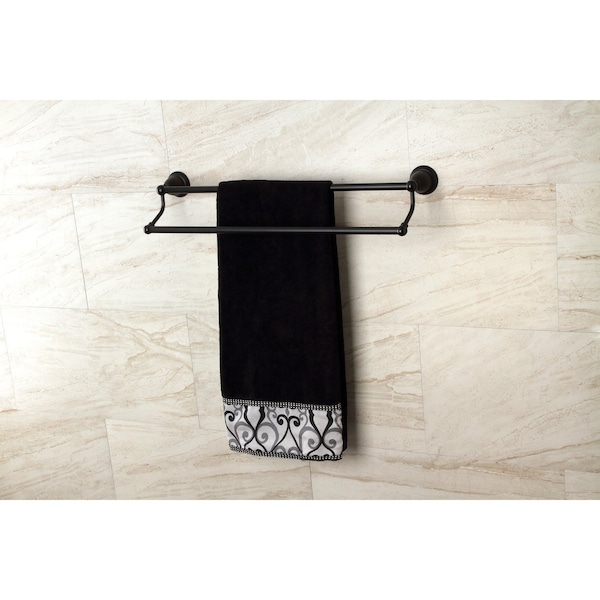 24Inch Dual Towel Bar, Matte Black